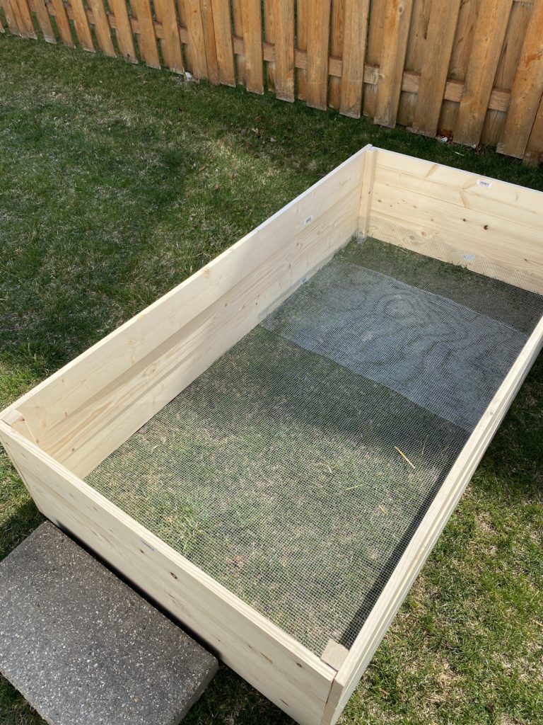 how to build a raised bed garden wire