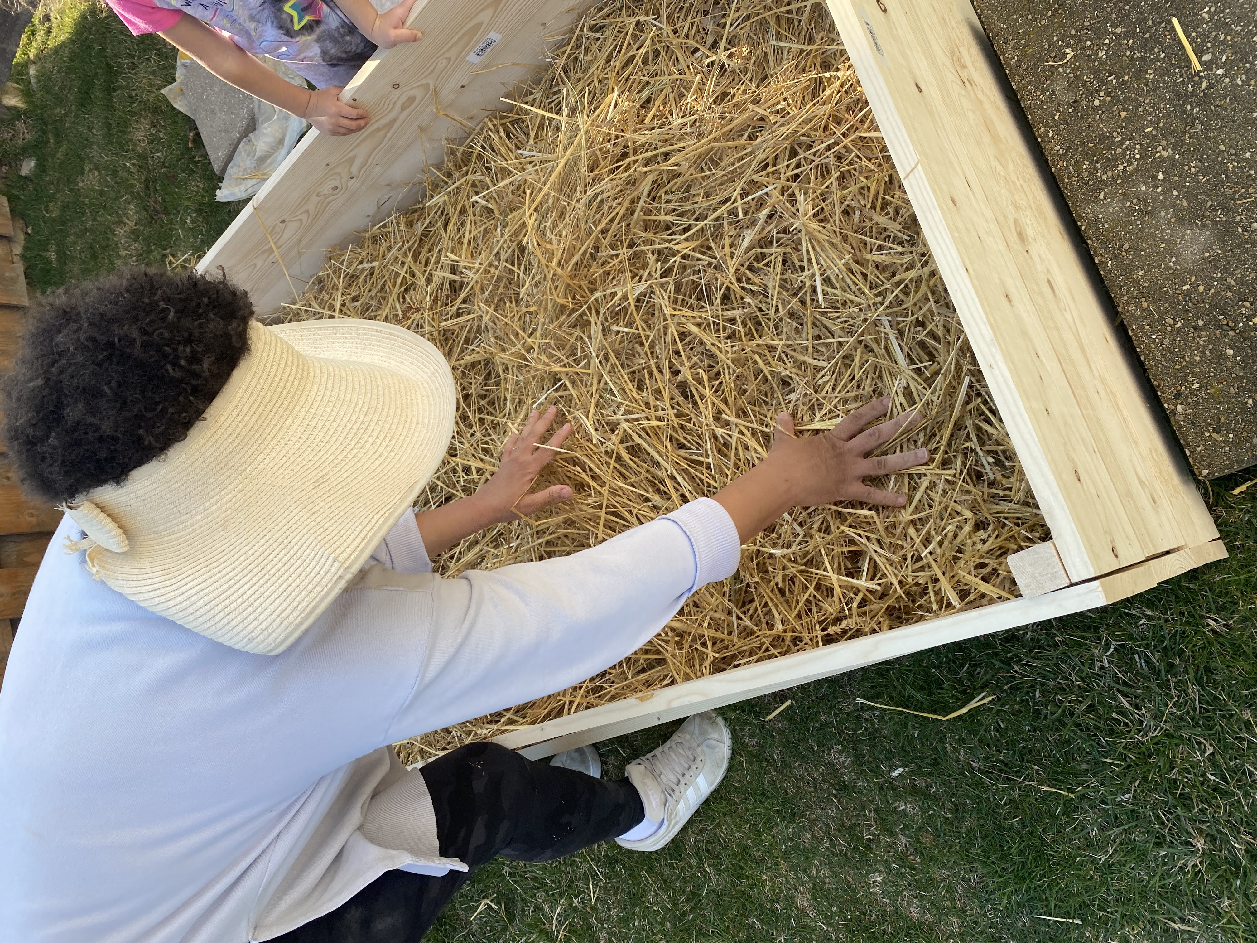 how to build a raised bed garden straw