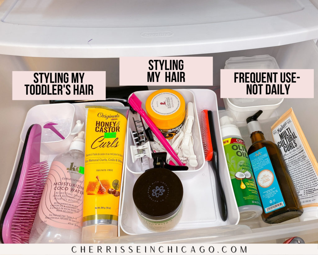 Organize Hair Products  Streamline Morning Routine - Cherrisse in  Chicagoland